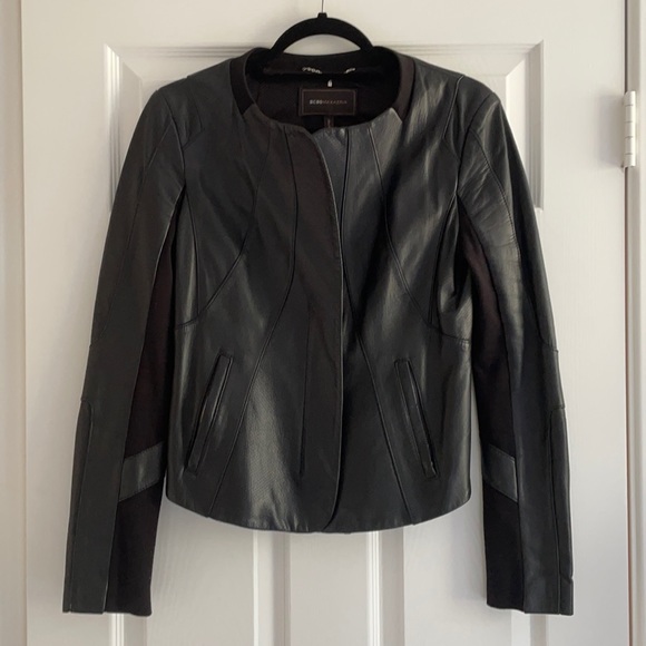 BCBGMaxAzria Jackets & Blazers - Bcbg leather moto jacket size small